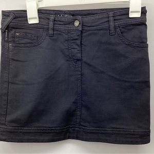 ARMANI JEANS WOMEN’S DENIM MINI SKIRT SIZE: 2 COLOR: GRAY